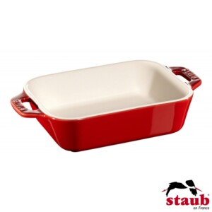 Mini Travessa Retangular 14x11cm Cereja Staub Ceramic