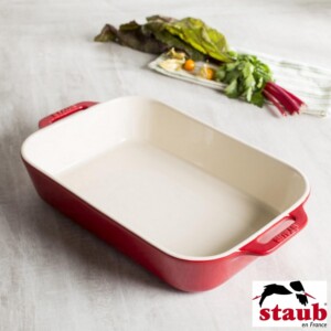 Mini Travessa Retangular 14x11cm Cereja Staub Ceramic