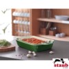 Travessa Retangular 34x24cm Verde Basil Staub Ceramic