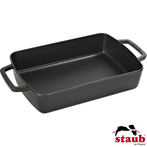 Travessa Retangular 40x25cm Preta Staub Specialties de Ferro Fundido