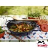 Wok com Tampa de Vidro 30cm Preta Staub Specialties de Ferro Fundido