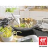 Wok com Tampa de Vidro 32cm Zwilling Plus de Aço Inox