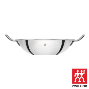 Wok com Tampa de Vidro 32cm Zwilling Plus de Aço Inox