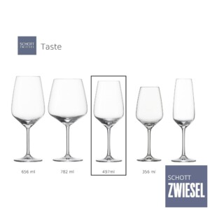 Cj. 6 Taças para Vinho Tinto 497ml Schott Zwiesel Taste de Cristal