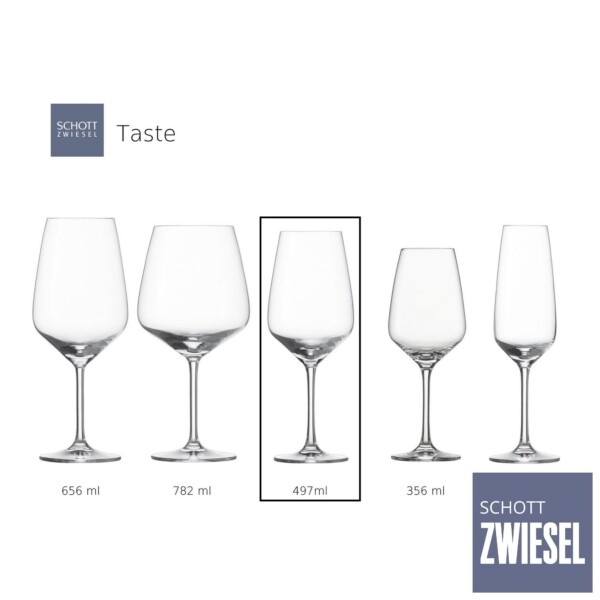 Cj. 6 Taças para Vinho Tinto 497ml Schott Zwiesel Taste de Cristal