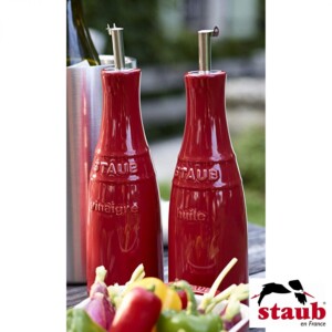 Cj. Óleo e Vinagre Staub Ceramic 250ml Cereja