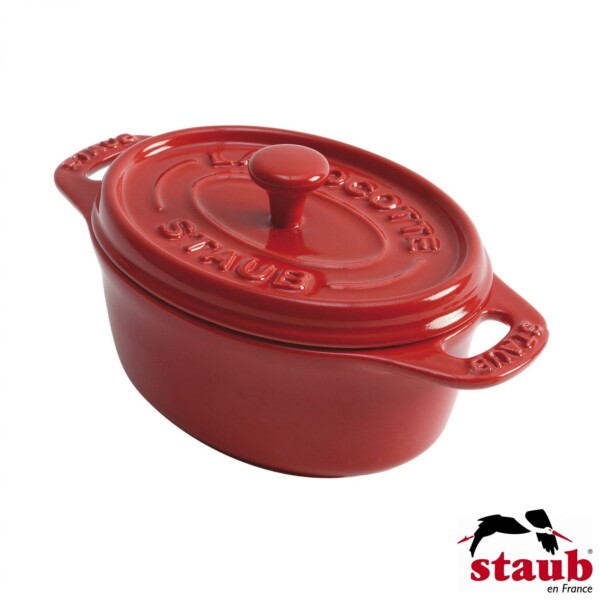 Mini Caçarola Oval Cereja Staub Ceramic 11cm