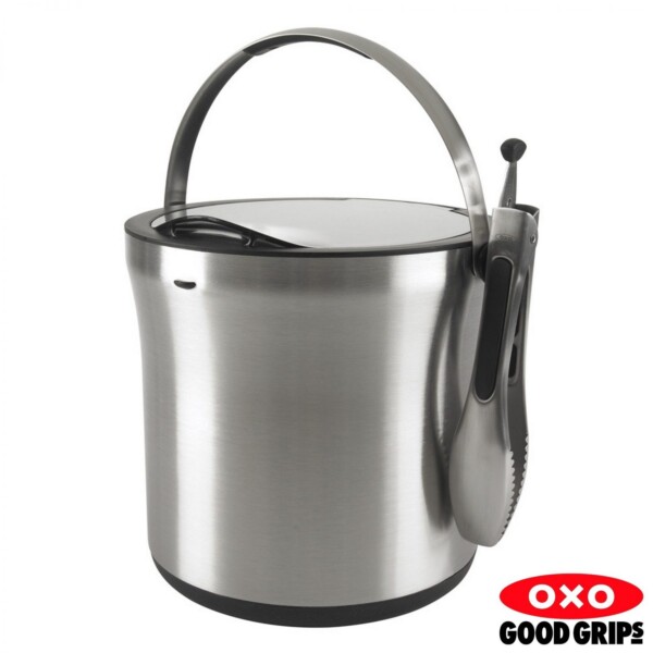 Balde de Gelo Oxo Steel 3,8 litros com Pegador de Aço Inox com Trava