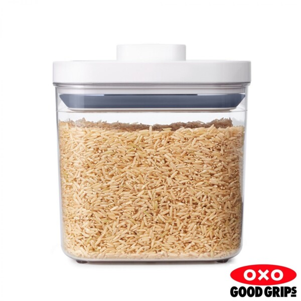 Pote Quadrado 2,4 litros Oxo Pop Softworks com Fechamento Hermético