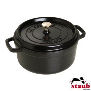 Caçarola Redonda 22cm Preta Staub La Cocotte de Ferro Fundido