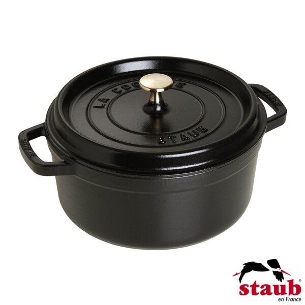 Caçarola Redonda 22cm Preta Staub La Cocotte de Ferro Fundido