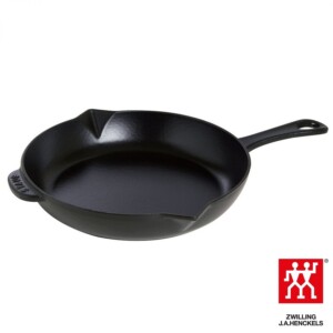 Frigideira Staub Preta 26cm com Cabo Grill Pans Redonda de Ferro Fundido