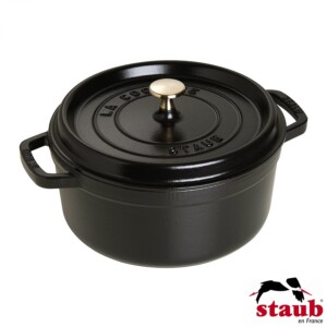 Caçarola Redonda 30cm Preta Staub La Cocotte de Ferro Fundido