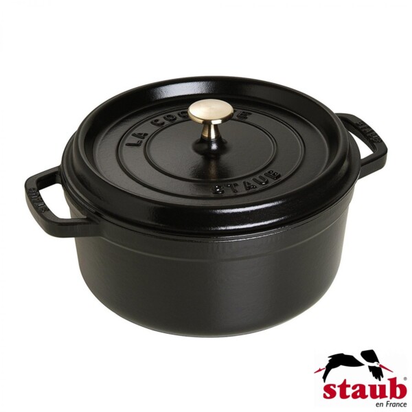 Caçarola Redonda 34cm Preta Staub La Cocotte de Ferro Fundido