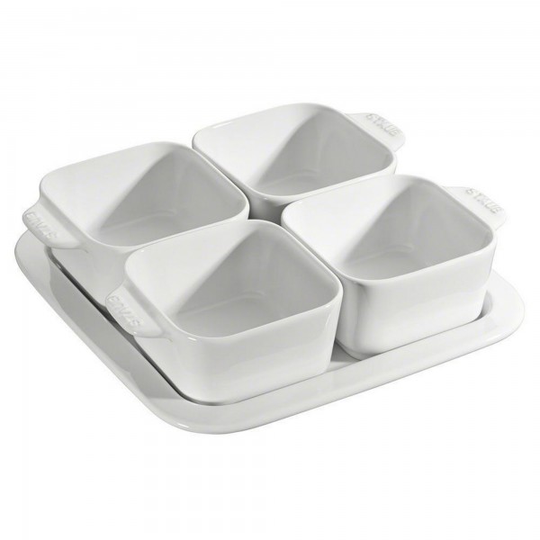 Conjunto para Aperitivos Branco Staub Ceramic