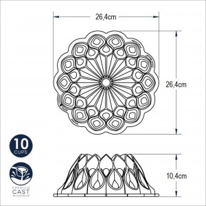 Forma de Bolo Nordic Ware Coração Alumímio Fundido 27,5cm x 26cm