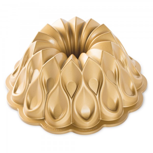 Fôrma para Bolo Nordic Ware Crown Redonda 26cm Dourada de Alumínio Fundido