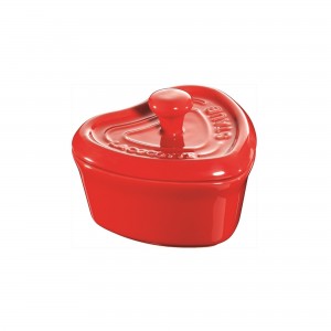 Mini Caçarola Coração Ceramic Staub Specialties Cereja 10cm