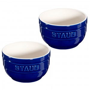 Conjunto de Ramequim Azul Marinho Staub Ceramic 8cm 2 Peças
