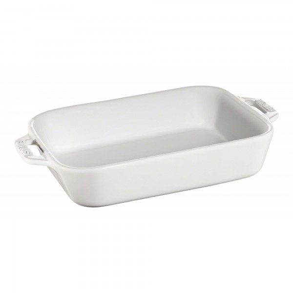 Travessa Retangular Branca 20x16cm Staub Ceramic