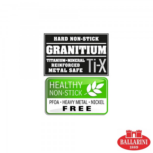 Grill Ballarini Salina 28cm Quadrado Antiaderente Granitium Ti-X