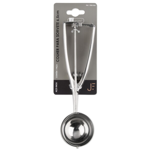 Colher de Sorvete Média James.F 5,5cm de Aço Inox