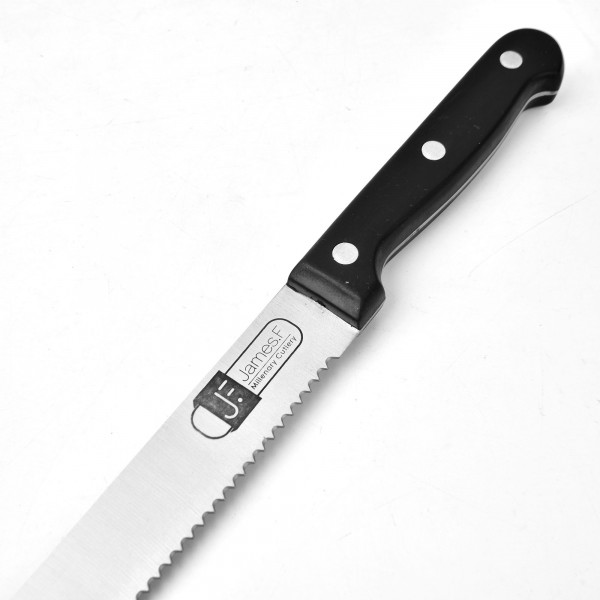 Faca de Pão James.F Premium 20cm de Aço Inox e Resina Termoplástica