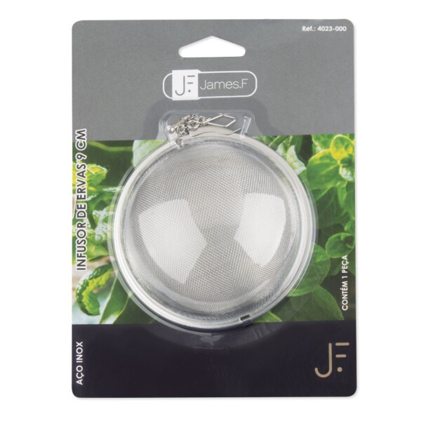 Infusor para Ervas James.F 9cm de Aço Inox