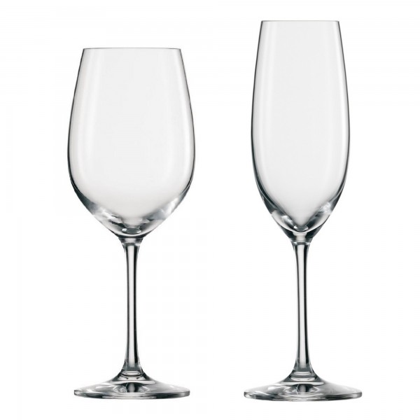 Kit de Taças Vinho Branco e Champagne Schott Zwiesel Ivento 12 Peças de Cristal