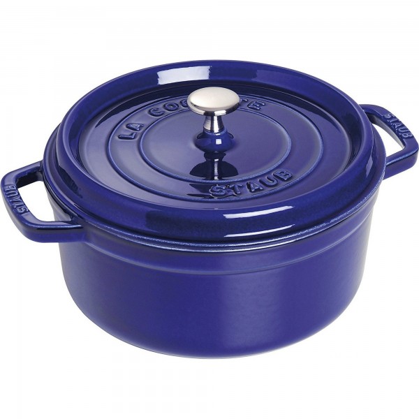 Caçarola Redonda 22cm Azul Marinho Staub La Cocotte de Ferro Fundido