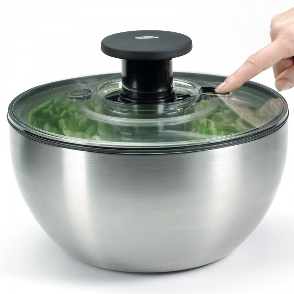 Lava e Seca Saladas Oxo Steel 6 litros de Aço Inox