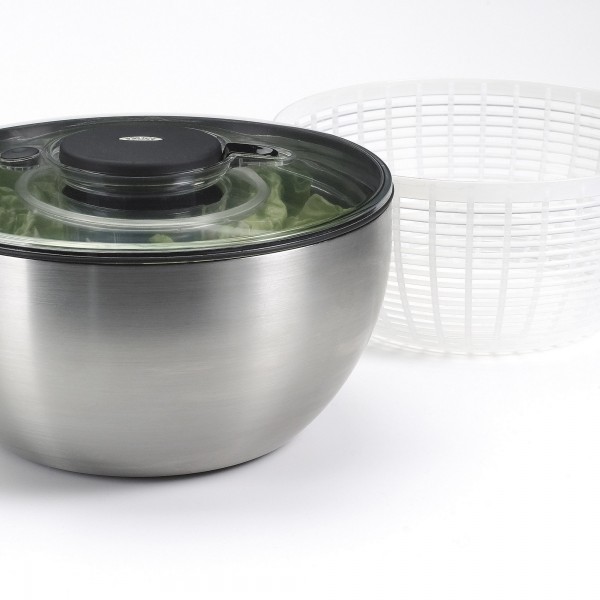 Lava e Seca Saladas Oxo Steel 6 litros de Aço Inox