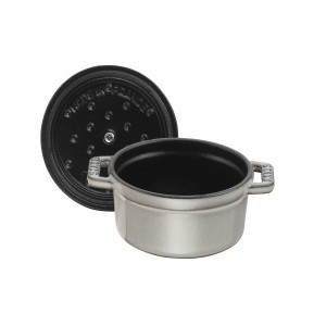 Caçarola Redonda 12cm Cinza Grafite Staub La Cocotte de Ferro Fundido