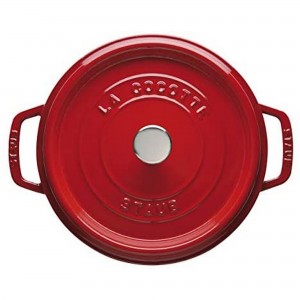 Caçarola Redonda 26cm Cereja Staub La Cocotte de Ferro Fundido