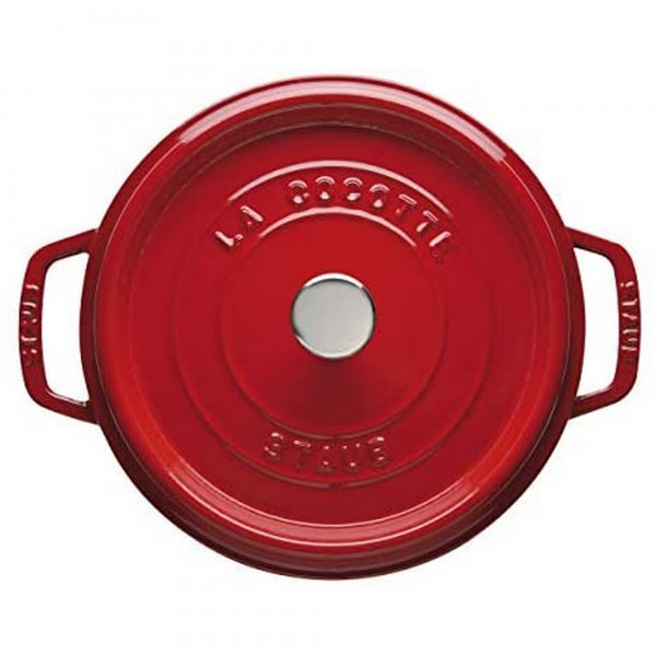 Caçarola Redonda 26cm Cereja Staub La Cocotte de Ferro Fundido