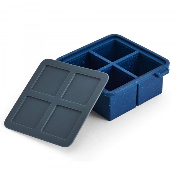 Forma de Gelo Rabbit King Cube 4 Cubos de Silicone Azul