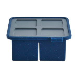 Forma de Gelo Rabbit King Cube 4 Cubos de Silicone Azul