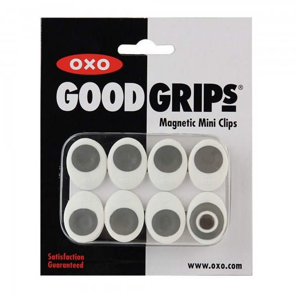 Mini Clipes Magnéticos Oxo Good Grips 8 Peças Brancos