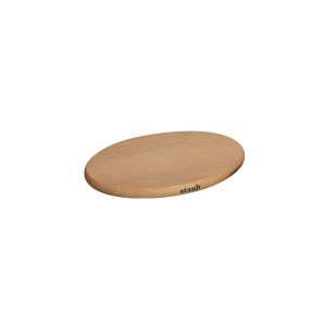 Descanso de Panela Oval 15cm Staub Imantado de Madeira