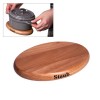 Descanso de Panela Oval 15cm Staub Imantado de Madeira