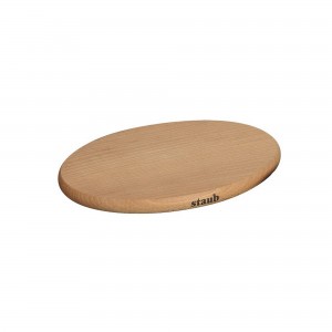 Descanso de Panela Oval 21cm Staub Imantado de Madeira