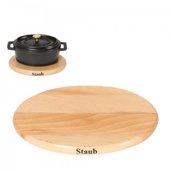 Descanso de Panela Oval 21cm Staub Imantado de Madeira