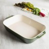 Mini Travessa Retangular Verde Basil Staub Ceramic 14x11cm