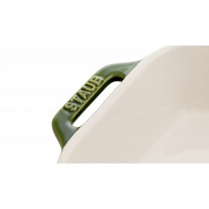 Mini Travessa Retangular Verde Basil Staub Ceramic 14x11cm