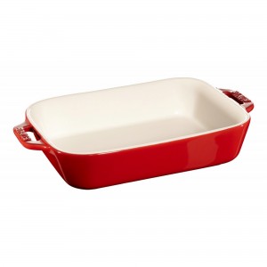 Travessa Retangular Cereja 20x16cm Staub Ceramic