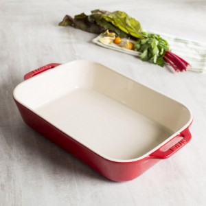 Travessa Retangular Cereja 20x16cm Staub Ceramic