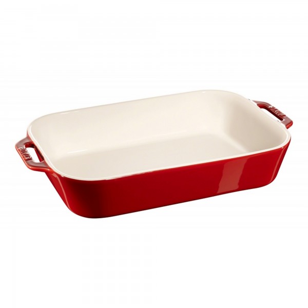 Travessa Retangular Cereja 34x24cm Staub Ceramic