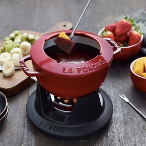 Conjunto para Fondue 16cm Cereja Staub Specialties de Ferro Fundido