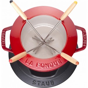 Conjunto para Fondue 16cm Cereja Staub Specialties de Ferro Fundido