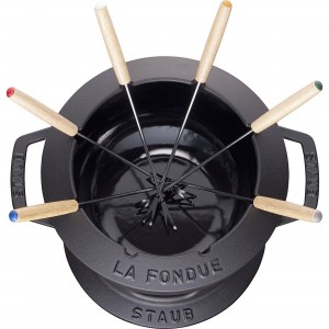 Conjunto para Fondue 18cm Preto Staub Specialties de Ferro Fundido